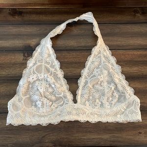 Free people Galloon Lace Halter Bra M